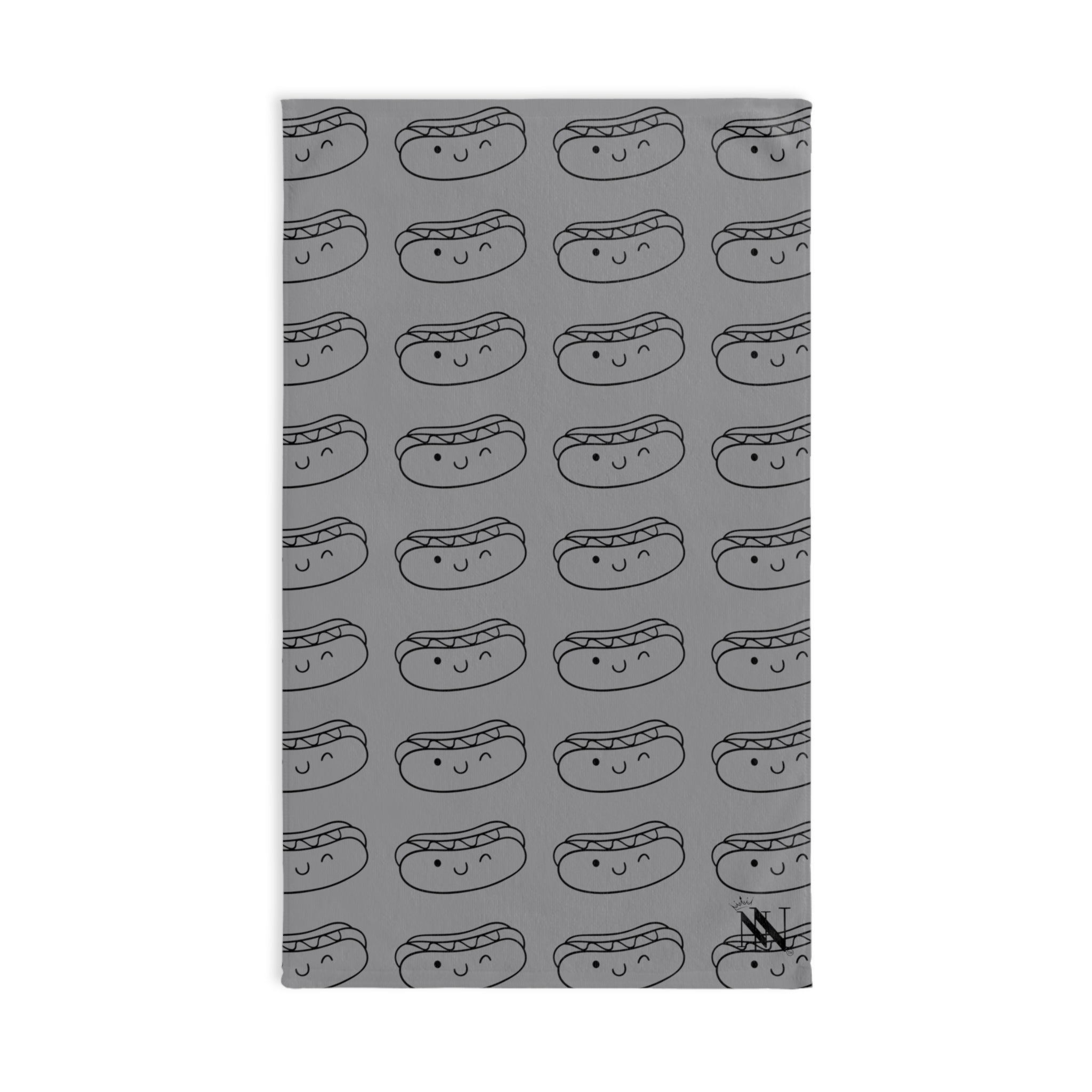 Hot Dog Pattern Grey | Anniversary Wedding, Christmas, Valentines Day, Birthday Gifts for Him, Her, Romantic Gifts for Wife, Girlfriend, Couples Gifts for Boyfriend, Husband NECTAR NAPKINS