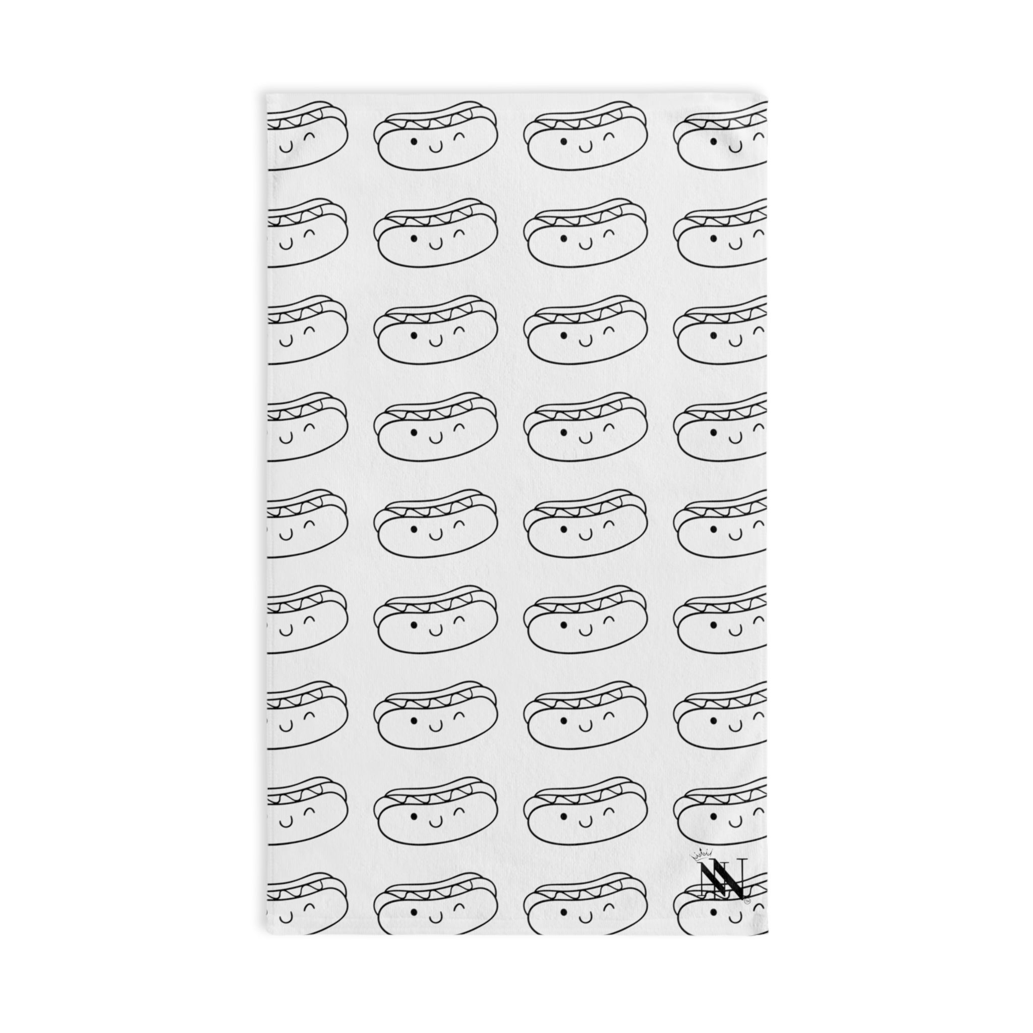 Hot Dog Pattern White | Funny Gifts for Men - Gifts for Him - Birthday Gifts for Men, Him, Her, Husband, Boyfriend, Girlfriend, New Couple Gifts, Fathers & Valentines Day Gifts, Christmas Gifts NECTAR NAPKINS