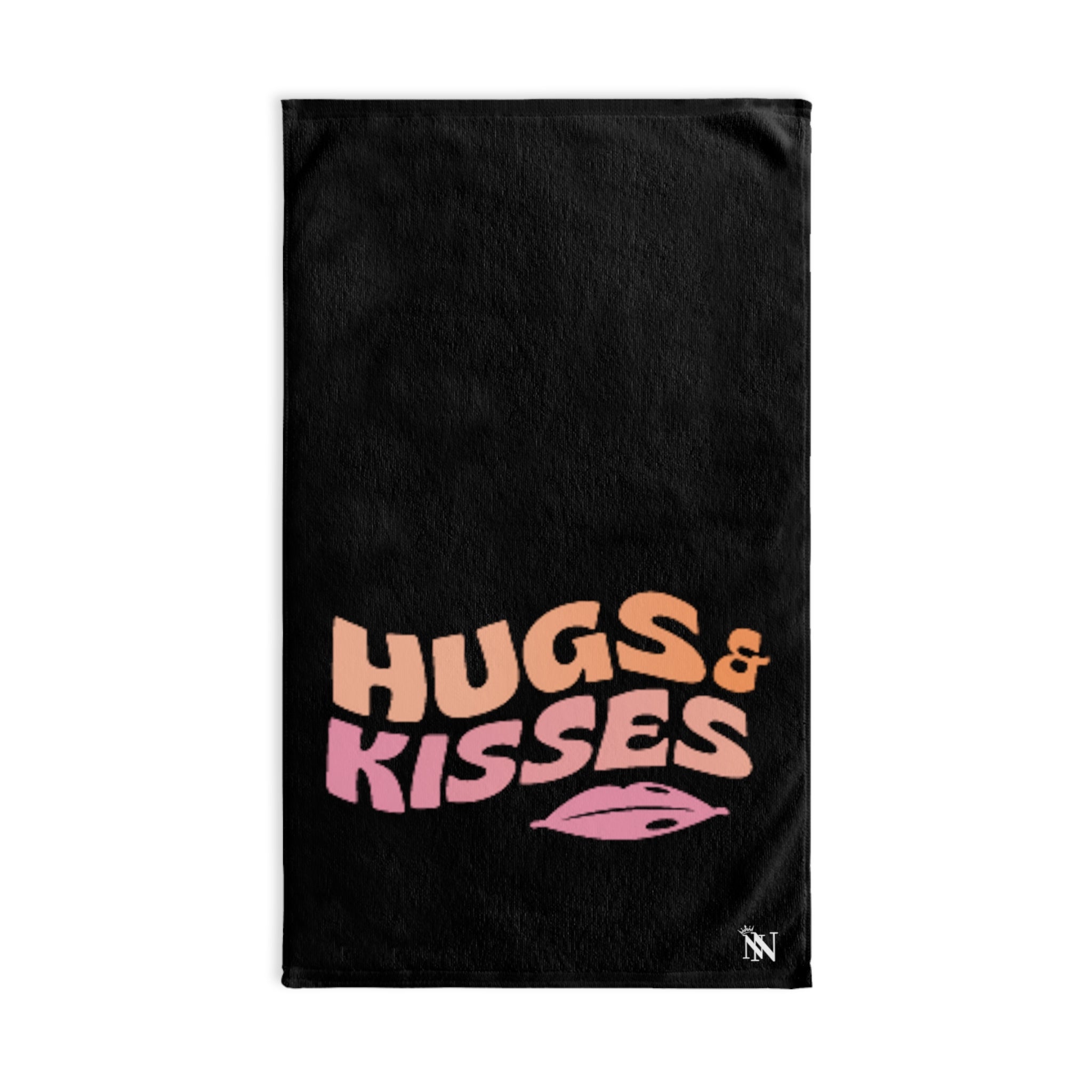 Hugs Kisses Kiss Black | Sexy Gifts for Boyfriend, Funny Towel Romantic Gift for Wedding Couple Fiance First Year 2nd Anniversary Valentines, Party Gag Gifts, Joke Humor Cloth for Husband Men BF NECTAR NAPKINS