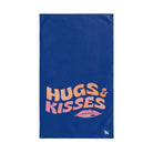 Hugs Kisses Kiss Blue | Gifts for Boyfriend, Funny Towel Romantic Gift for Wedding Couple Fiance First Year Anniversary Valentines, Party Gag Gifts, Joke Humor Cloth for Husband Men BF NECTAR NAPKINS