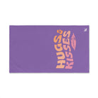 Hugs Kisses Kiss Lavendar | Funny Gifts for Men - Gifts for Him - Birthday Gifts for Men, Him, Husband, Boyfriend, New Couple Gifts, Fathers & Valentines Day Gifts, Hand Towels NECTAR NAPKINS