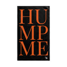 Hump Me Orange Black | Sexy Gifts for Boyfriend, Funny Towel Romantic Gift for Wedding Couple Fiance First Year 2nd Anniversary Valentines, Party Gag Gifts, Joke Humor Cloth for Husband Men BF NECTAR NAPKINS