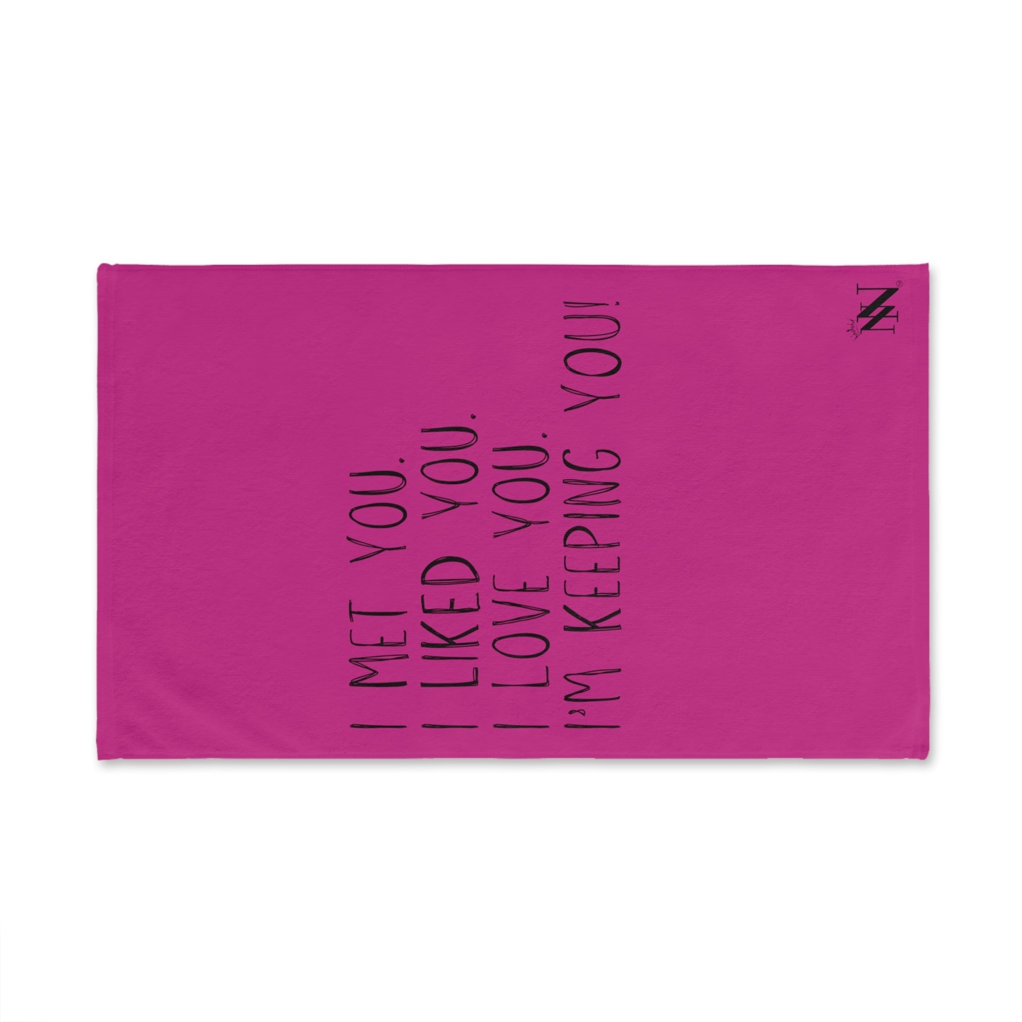 I Met You Fuscia | Funny Gifts for Men - Gifts for Him - Birthday Gifts for Men, Him, Husband, Boyfriend, New Couple Gifts, Fathers & Valentines Day Gifts, Hand Towels NECTAR NAPKINS