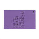 I Met You Lavendar | Funny Gifts for Men - Gifts for Him - Birthday Gifts for Men, Him, Husband, Boyfriend, New Couple Gifts, Fathers & Valentines Day Gifts, Hand Towels NECTAR NAPKINS