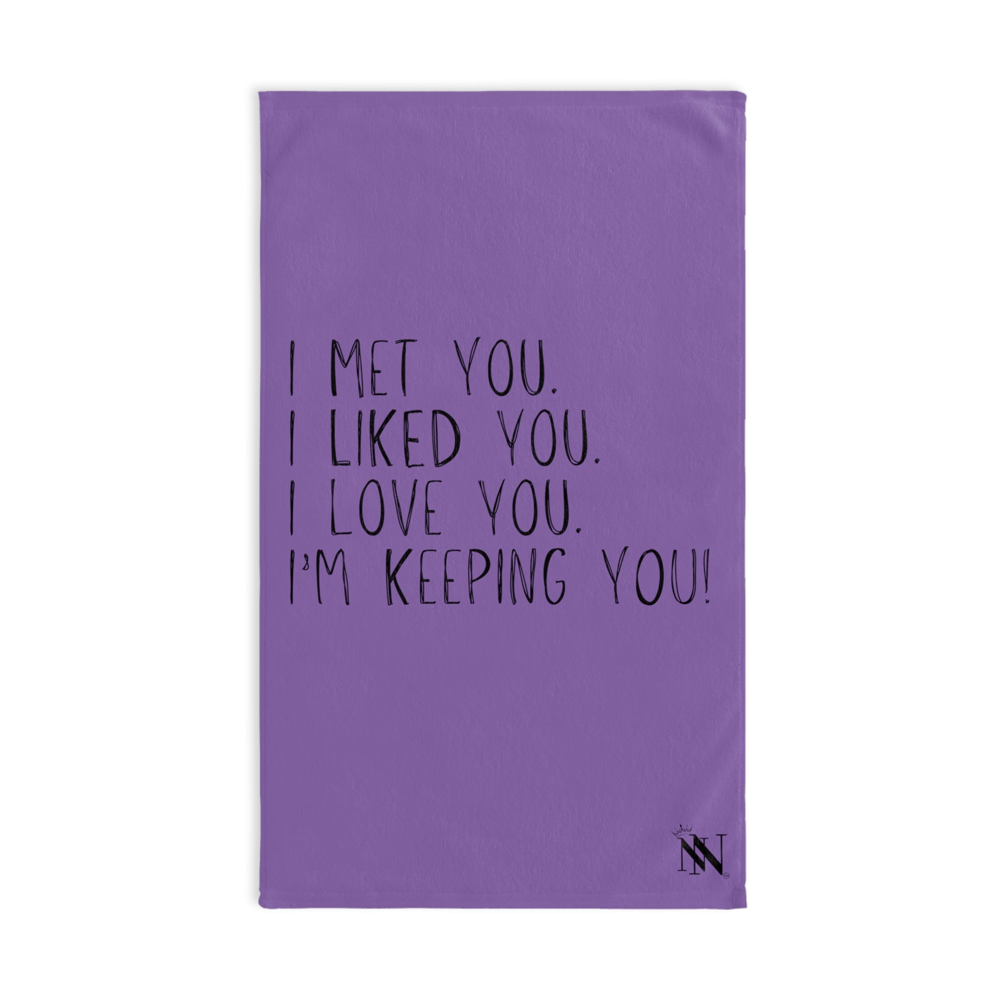 I Met You Lavendar | Funny Gifts for Men - Gifts for Him - Birthday Gifts for Men, Him, Husband, Boyfriend, New Couple Gifts, Fathers & Valentines Day Gifts, Hand Towels NECTAR NAPKINS