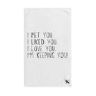 I Met You White | Funny Gifts for Men - Gifts for Him - Birthday Gifts for Men, Him, Her, Husband, Boyfriend, Girlfriend, New Couple Gifts, Fathers & Valentines Day Gifts, Christmas Gifts NECTAR NAPKINS