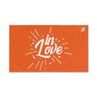 In Love Bride Orange | Funny Gifts for Men - Gifts for Him - Birthday Gifts for Men, Him, Husband, Boyfriend, New Couple Gifts, Fathers & Valentines Day Gifts, Hand Towels NECTAR NAPKINS