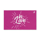 In Love Spark Fuscia | Funny Gifts for Men - Gifts for Him - Birthday Gifts for Men, Him, Husband, Boyfriend, New Couple Gifts, Fathers & Valentines Day Gifts, Hand Towels NECTAR NAPKINS