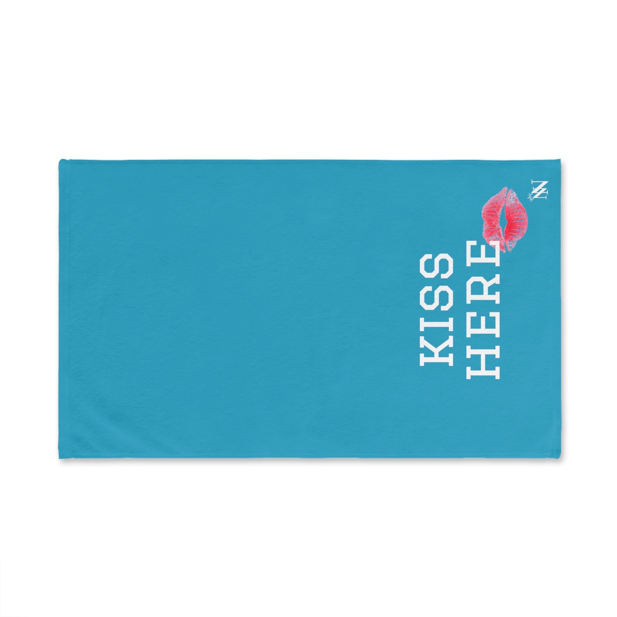 Kiss Here Lips Teal | Novelty Gifts for Boyfriend, Funny Towel Romantic Gift for Wedding Couple Fiance First Year Anniversary Valentines, Party Gag Gifts, Joke Humor Cloth for Husband Men BF NECTAR NAPKINS