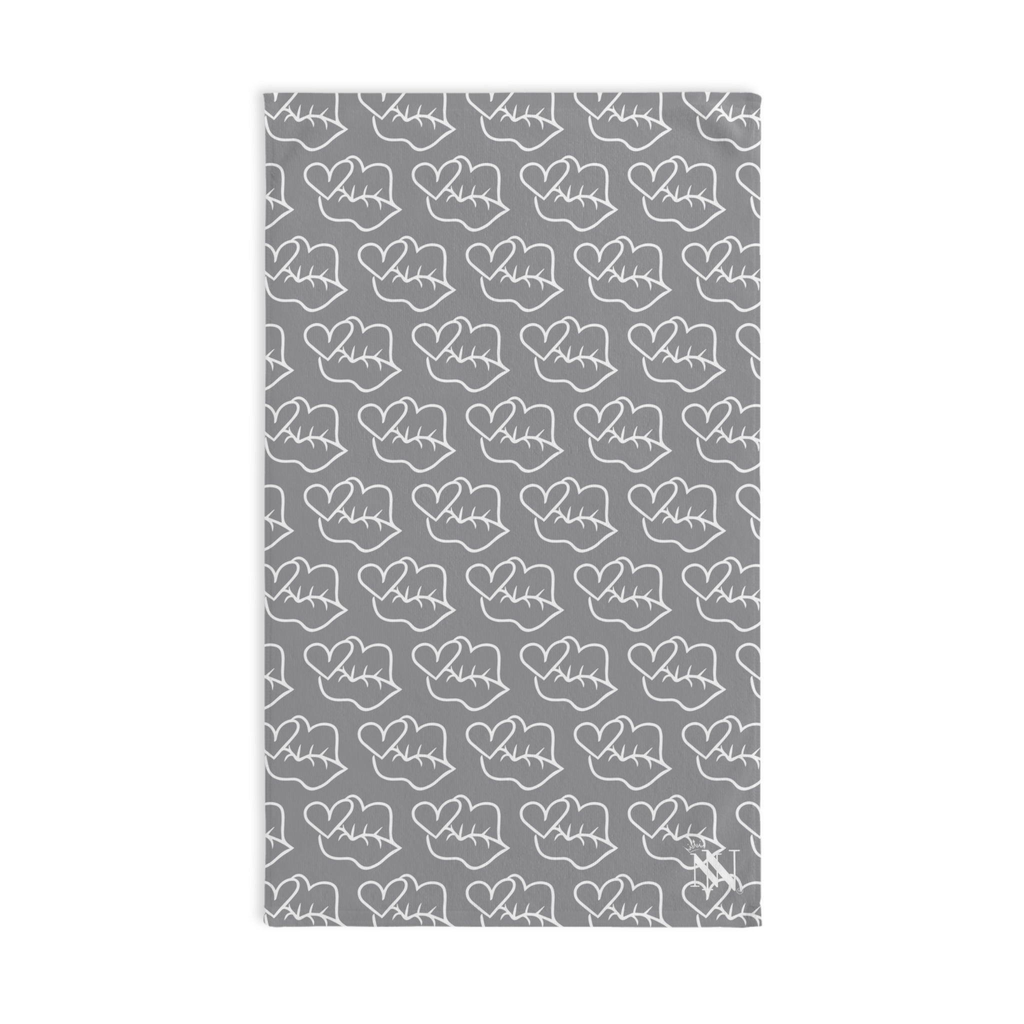 Kiss Lip PatternGrey | Anniversary Wedding, Christmas, Valentines Day, Birthday Gifts for Him, Her, Romantic Gifts for Wife, Girlfriend, Couples Gifts for Boyfriend, Husband NECTAR NAPKINS