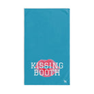 Kissing Booth Lips Teal | Novelty Gifts for Boyfriend, Funny Towel Romantic Gift for Wedding Couple Fiance First Year Anniversary Valentines, Party Gag Gifts, Joke Humor Cloth for Husband Men BF NECTAR NAPKINS