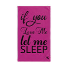 Let Me Sleep Fuscia | Funny Gifts for Men - Gifts for Him - Birthday Gifts for Men, Him, Husband, Boyfriend, New Couple Gifts, Fathers & Valentines Day Gifts, Hand Towels NECTAR NAPKINS