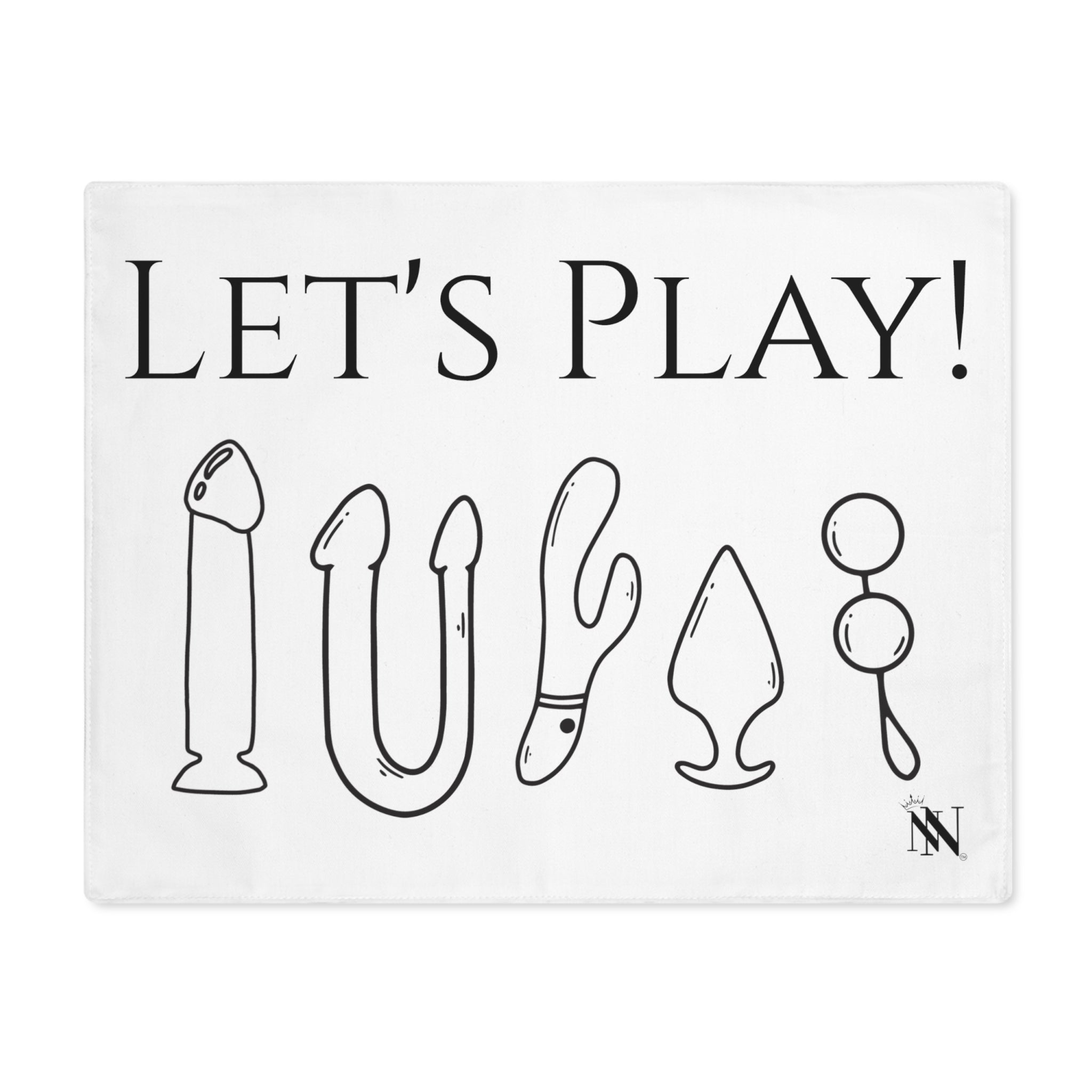 Let's Play WW Sexy Gifts for Boyfriend BF Wife Men Her Girlfriend Wife Divorce Funny Joke Humor Naughty Sex Cum Toy Mat First 2nd Anniversary Wedding Fiance Couple Valentines NECTAR NAPKINS