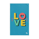 Letter Love Teal | Novelty Gifts for Boyfriend, Funny Towel Romantic Gift for Wedding Couple Fiance First Year Anniversary Valentines, Party Gag Gifts, Joke Humor Cloth for Husband Men BF NECTAR NAPKINS