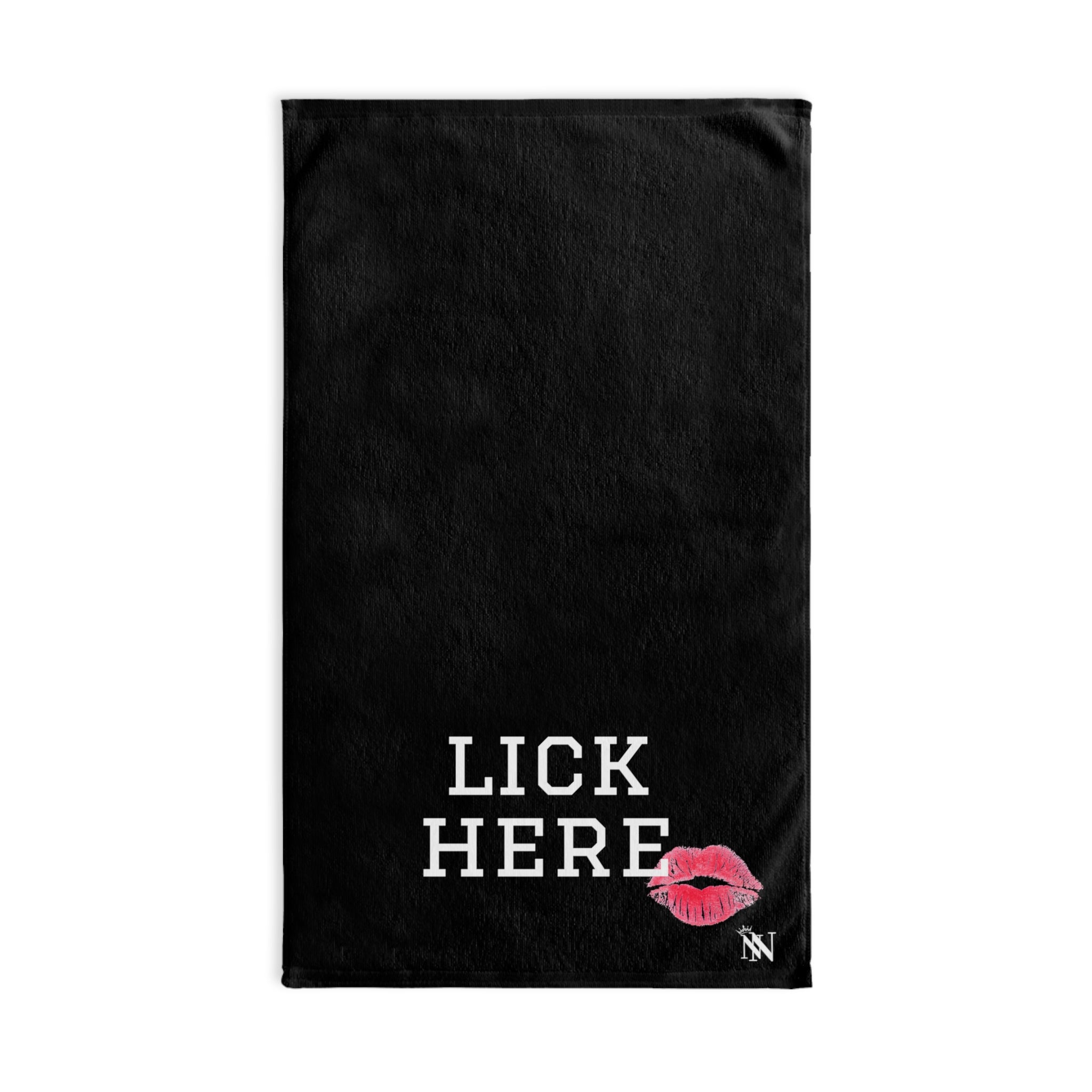 Lick Here Kissing Black | Sexy Gifts for Boyfriend, Funny Towel Romantic Gift for Wedding Couple Fiance First Year 2nd Anniversary Valentines, Party Gag Gifts, Joke Humor Cloth for Husband Men BF NECTAR NAPKINS