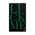 Lick Me GreenBlack | Sexy Gifts for Boyfriend, Funny Towel Romantic Gift for Wedding Couple Fiance First Year 2nd Anniversary Valentines, Party Gag Gifts, Joke Humor Cloth for Husband Men BF NECTAR NAPKINS