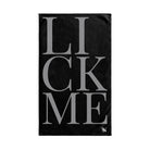 Lick Me GreyBlack | Sexy Gifts for Boyfriend, Funny Towel Romantic Gift for Wedding Couple Fiance First Year 2nd Anniversary Valentines, Party Gag Gifts, Joke Humor Cloth for Husband Men BF NECTAR NAPKINS