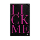 Lick Me Pink Black | Sexy Gifts for Boyfriend, Funny Towel Romantic Gift for Wedding Couple Fiance First Year 2nd Anniversary Valentines, Party Gag Gifts, Joke Humor Cloth for Husband Men BF NECTAR NAPKINS