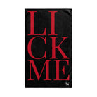 Lick Me RedBlack | Sexy Gifts for Boyfriend, Funny Towel Romantic Gift for Wedding Couple Fiance First Year 2nd Anniversary Valentines, Party Gag Gifts, Joke Humor Cloth for Husband Men BF NECTAR NAPKINS