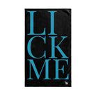 Lick Me Teal Black | Sexy Gifts for Boyfriend, Funny Towel Romantic Gift for Wedding Couple Fiance First Year 2nd Anniversary Valentines, Party Gag Gifts, Joke Humor Cloth for Husband Men BF NECTAR NAPKINS