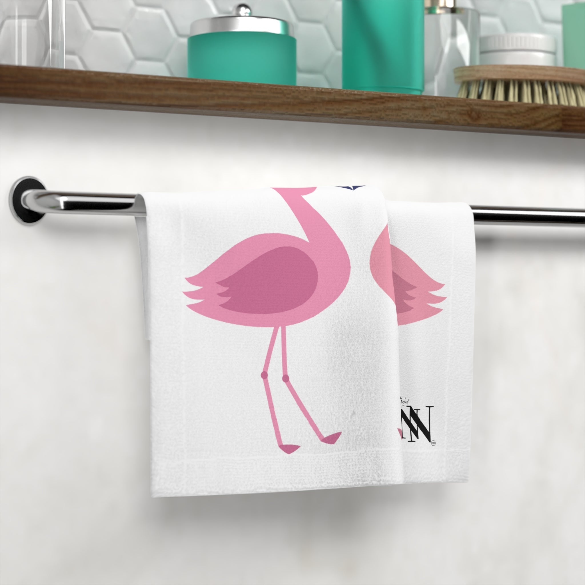 Lils' Flamingo Love 2 | Gifts for Boyfriend, Funny Towel Romantic Gift for Wedding Couple Fiance First Year Anniversary Valentines, Party Gag Gifts, Joke Humor Cloth for Husband Men BF NECTAR NAPKINS