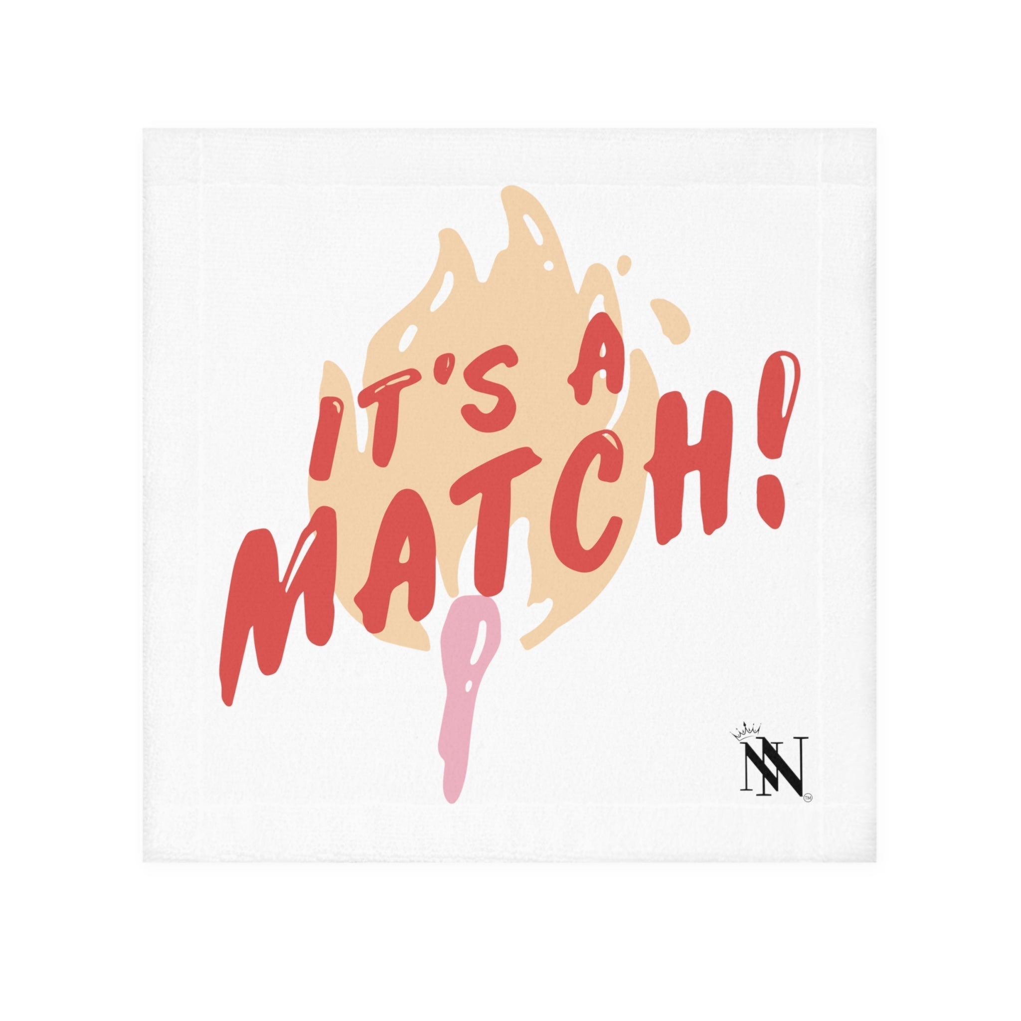 Lils' Its A Match | Gifts for Boyfriend, Funny Towel Romantic Gift for Wedding Couple Fiance First Year Anniversary Valentines, Party Gag Gifts, Joke Humor Cloth for Husband Men BF NECTAR NAPKINS