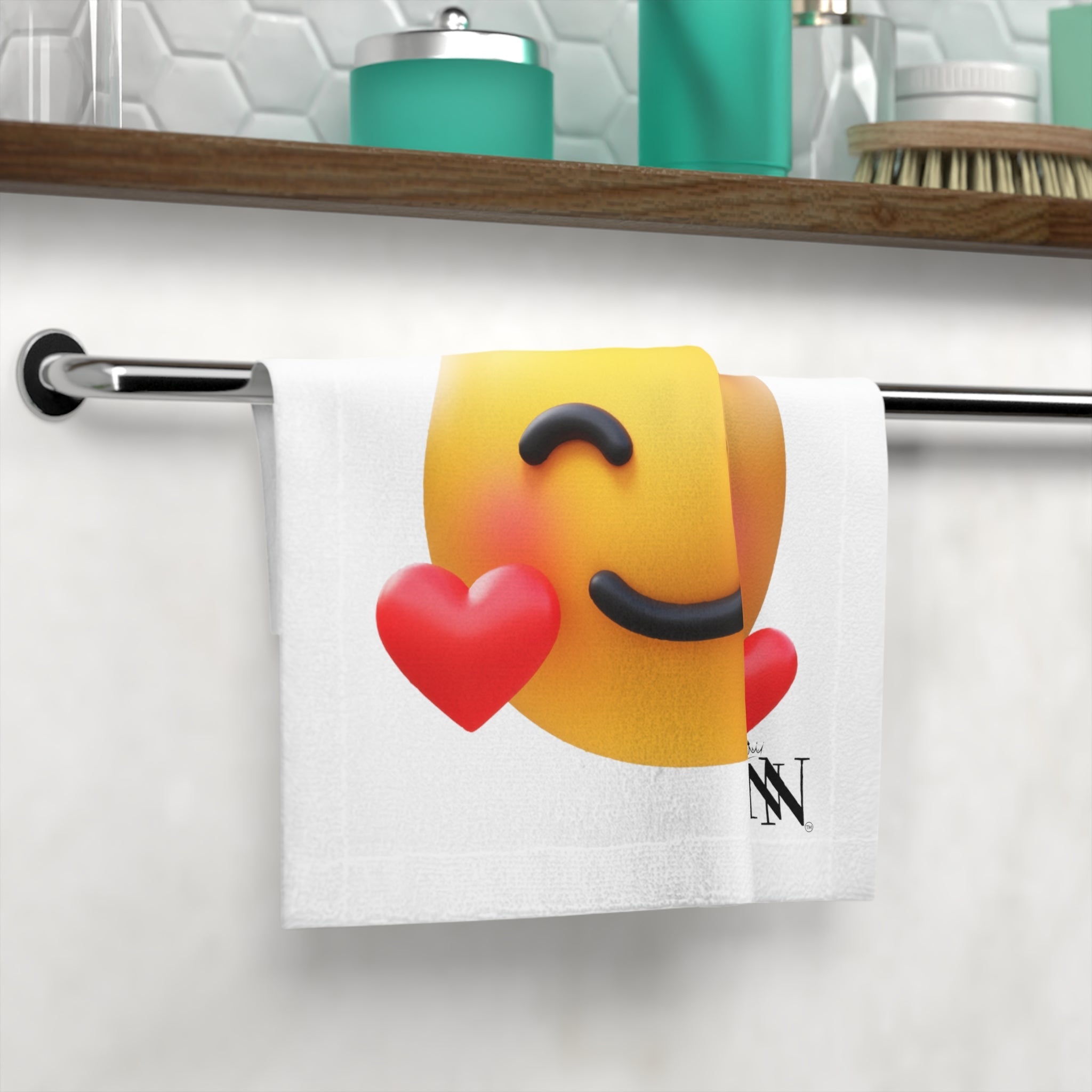 Lils' Love Emoji | Gifts for Boyfriend, Funny Towel Romantic Gift for Wedding Couple Fiance First Year Anniversary Valentines, Party Gag Gifts, Joke Humor Cloth for Husband Men BF NECTAR NAPKINS