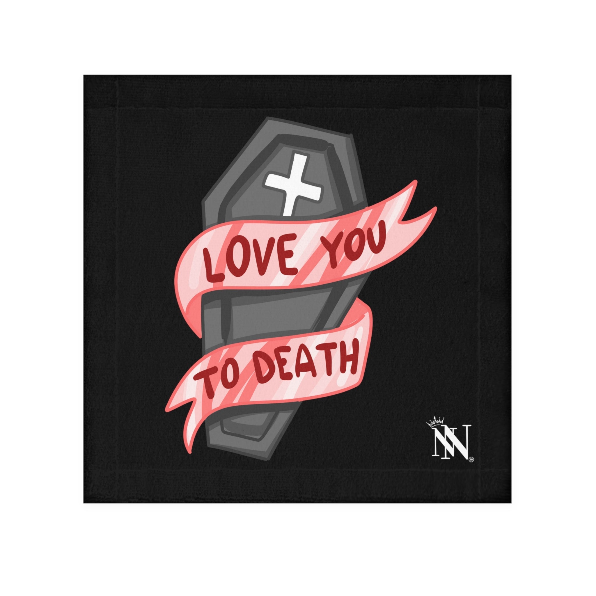 Lils' Love You Death | Gifts for Boyfriend, Funny Towel Romantic Gift for Wedding Couple Fiance First Year Anniversary Valentines, Party Gag Gifts, Joke Humor Cloth for Husband Men BF NECTAR NAPKINS