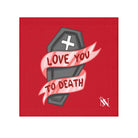 Lils' Love You Death | Gifts for Boyfriend, Funny Towel Romantic Gift for Wedding Couple Fiance First Year Anniversary Valentines, Party Gag Gifts, Joke Humor Cloth for Husband Men BF NECTAR NAPKINS