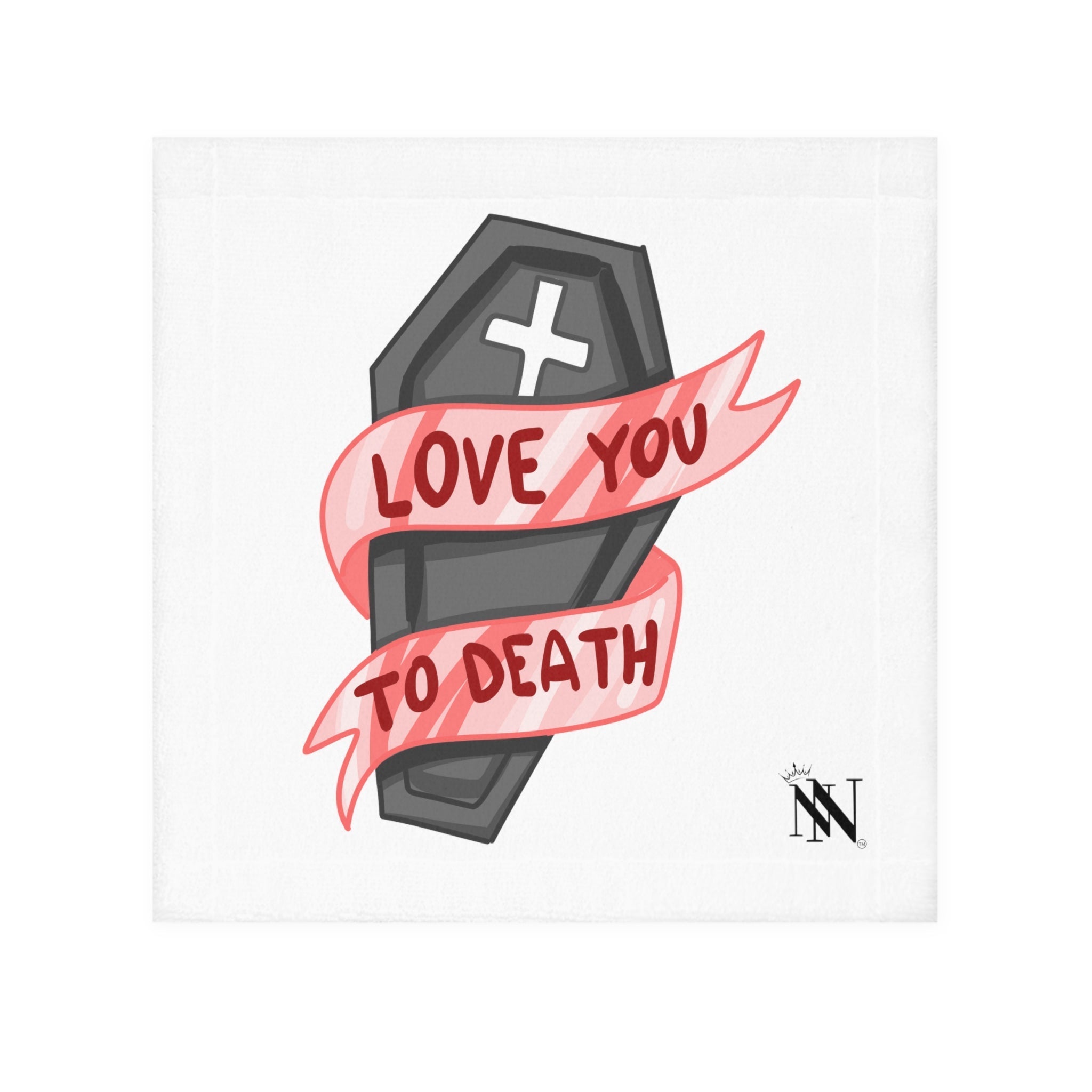 Lils' Love You Death | Gifts for Boyfriend, Funny Towel Romantic Gift for Wedding Couple Fiance First Year Anniversary Valentines, Party Gag Gifts, Joke Humor Cloth for Husband Men BF NECTAR NAPKINS