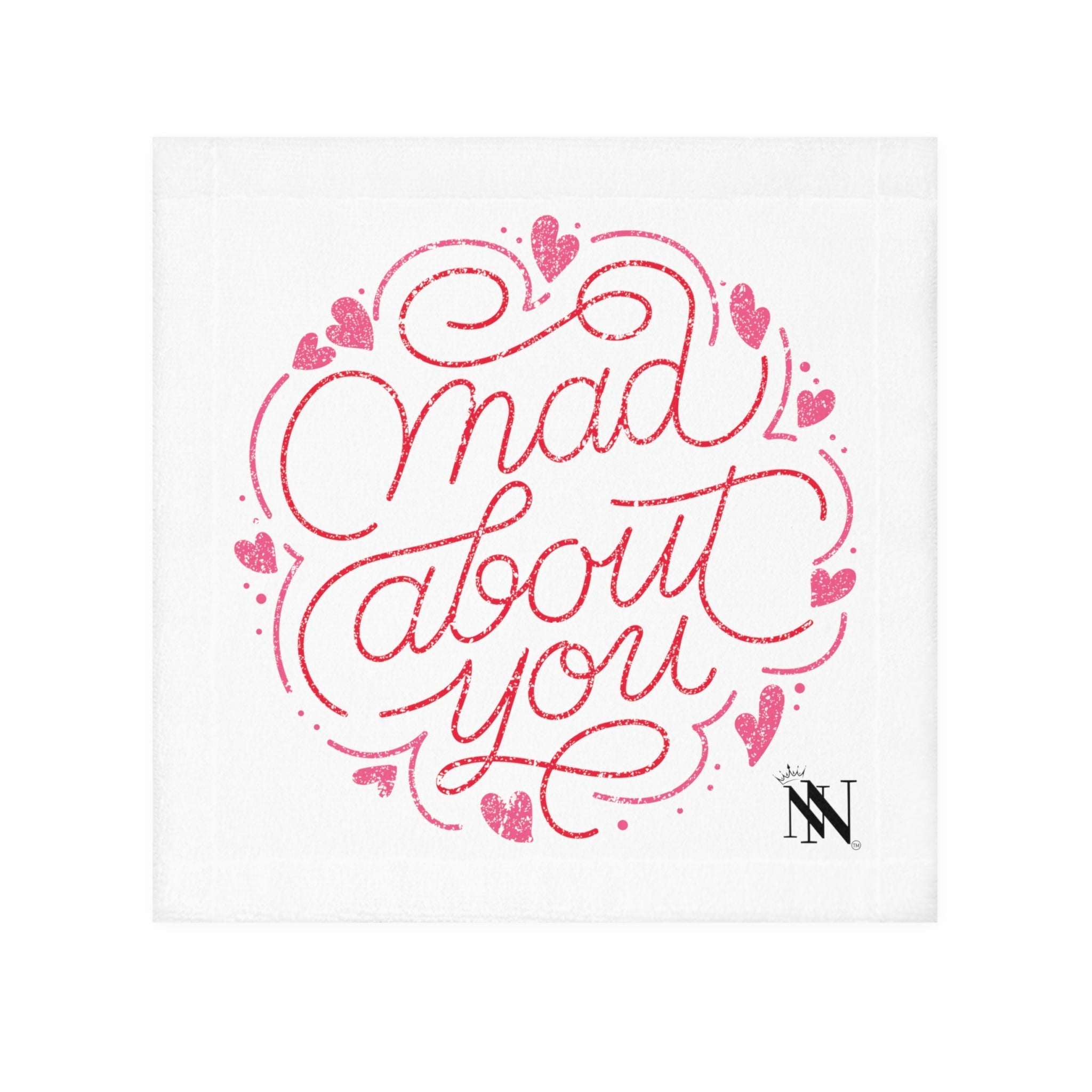 Lils' Mad About You | Gifts for Boyfriend, Funny Towel Romantic Gift for Wedding Couple Fiance First Year Anniversary Valentines, Party Gag Gifts, Joke Humor Cloth for Husband Men BF NECTAR NAPKINS