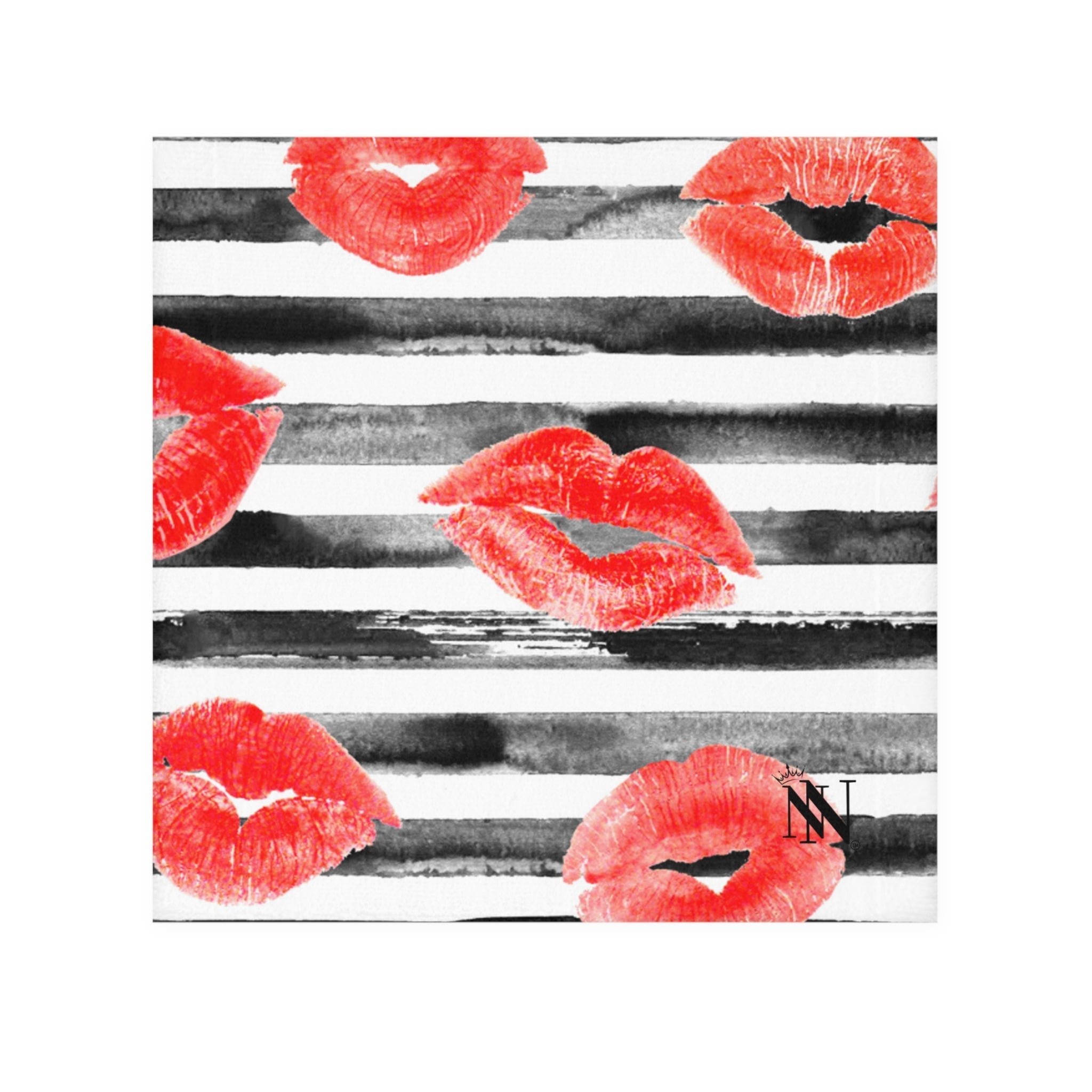 Lils' Red Kiss Lips | Gifts for Boyfriend, Funny Towel Romantic Gift for Wedding Couple Fiance First Year Anniversary Valentines, Party Gag Gifts, Joke Humor Cloth for Husband Men BF NECTAR NAPKINS