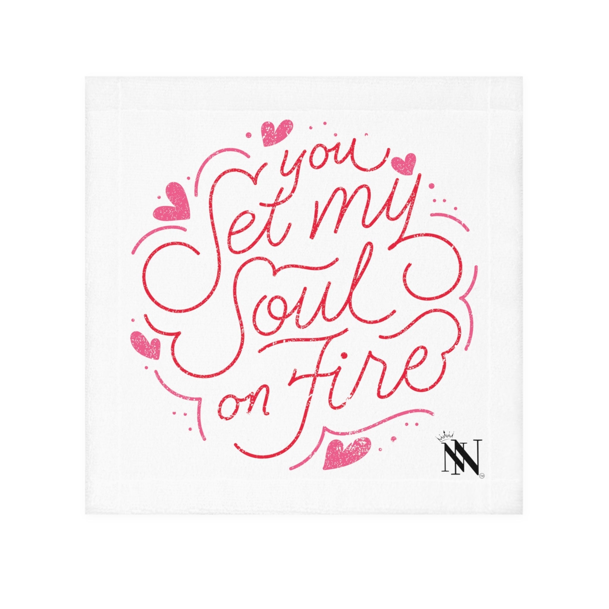 Lils' Soul Fire | Gifts for Boyfriend, Funny Towel Romantic Gift for Wedding Couple Fiance First Year Anniversary Valentines, Party Gag Gifts, Joke Humor Cloth for Husband Men BF NECTAR NAPKINS