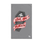 Love You Death | Gifts for Boyfriend, Funny Towel Romantic Gift for Wedding Couple Fiance First Year Anniversary Valentines, Party Gag Gifts, Joke Humor Cloth for Husband Men BF NECTAR NAPKINS