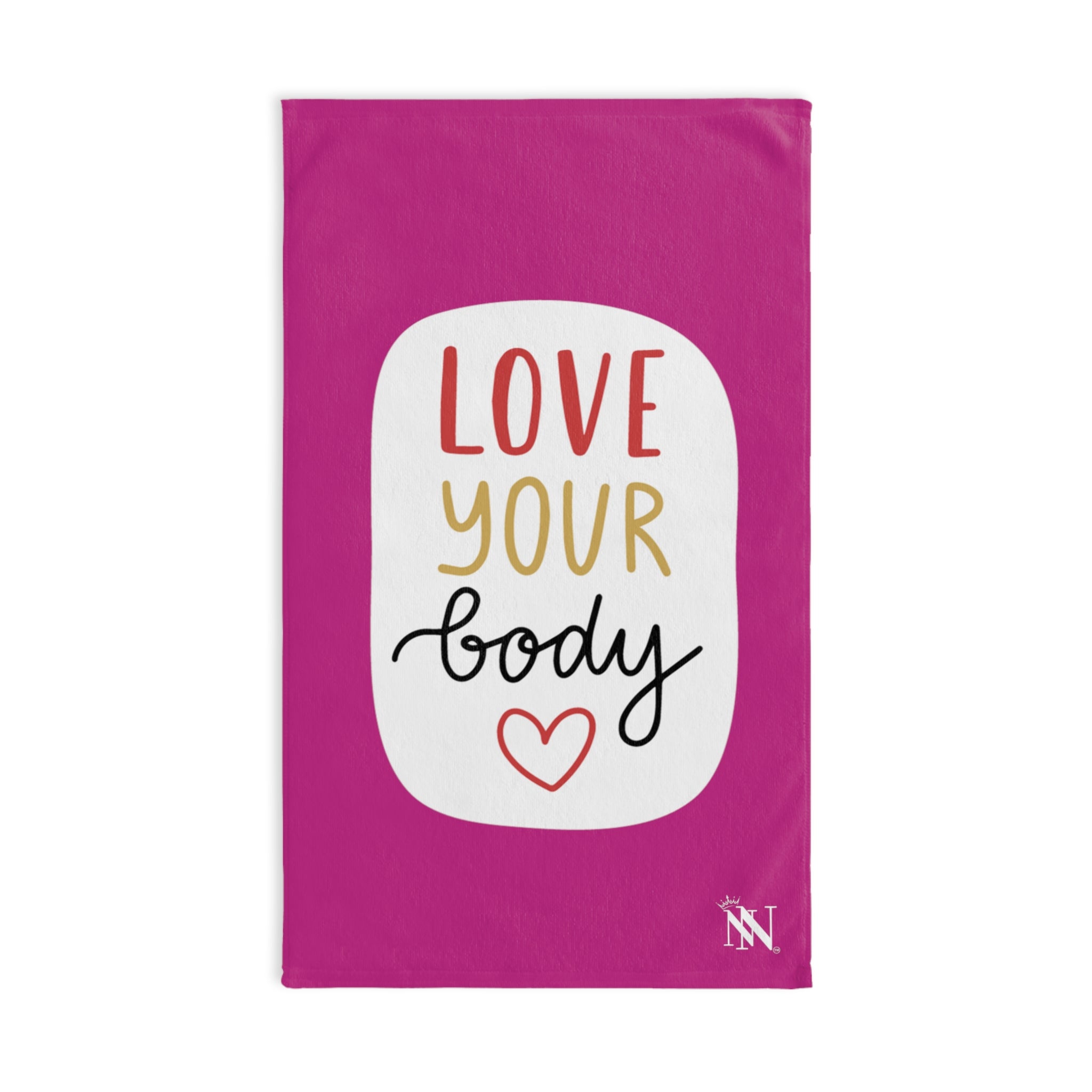 Love Your Body Fuscia | Funny Gifts for Men - Gifts for Him - Birthday Gifts for Men, Him, Husband, Boyfriend, New Couple Gifts, Fathers & Valentines Day Gifts, Hand Towels NECTAR NAPKINS