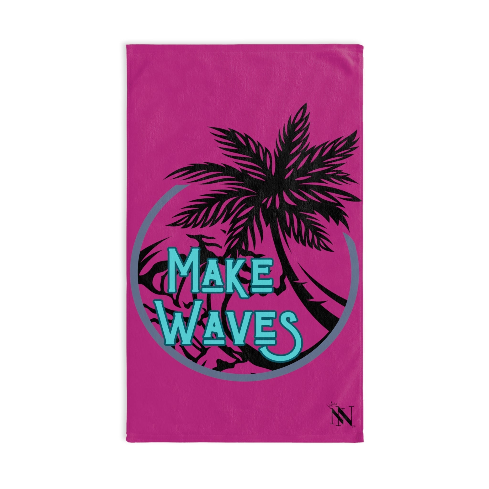 Make Waves Fuscia | Funny Gifts for Men - Gifts for Him - Birthday Gifts for Men, Him, Husband, Boyfriend, New Couple Gifts, Fathers & Valentines Day Gifts, Hand Towels NECTAR NAPKINS