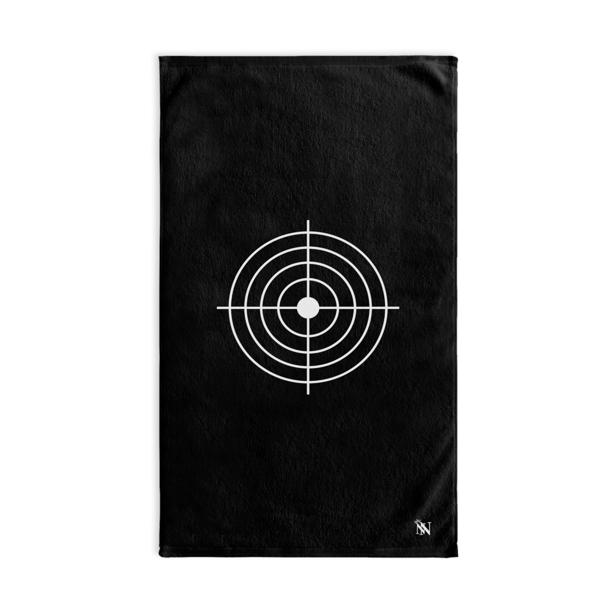 Medium White Crosshairs Black | Sexy Gifts for Boyfriend, Funny Towel Romantic Gift for Wedding Couple Fiance First Year 2nd Anniversary Valentines, Party Gag Gifts, Joke Humor Cloth for Husband Men BF NECTAR NAPKINS