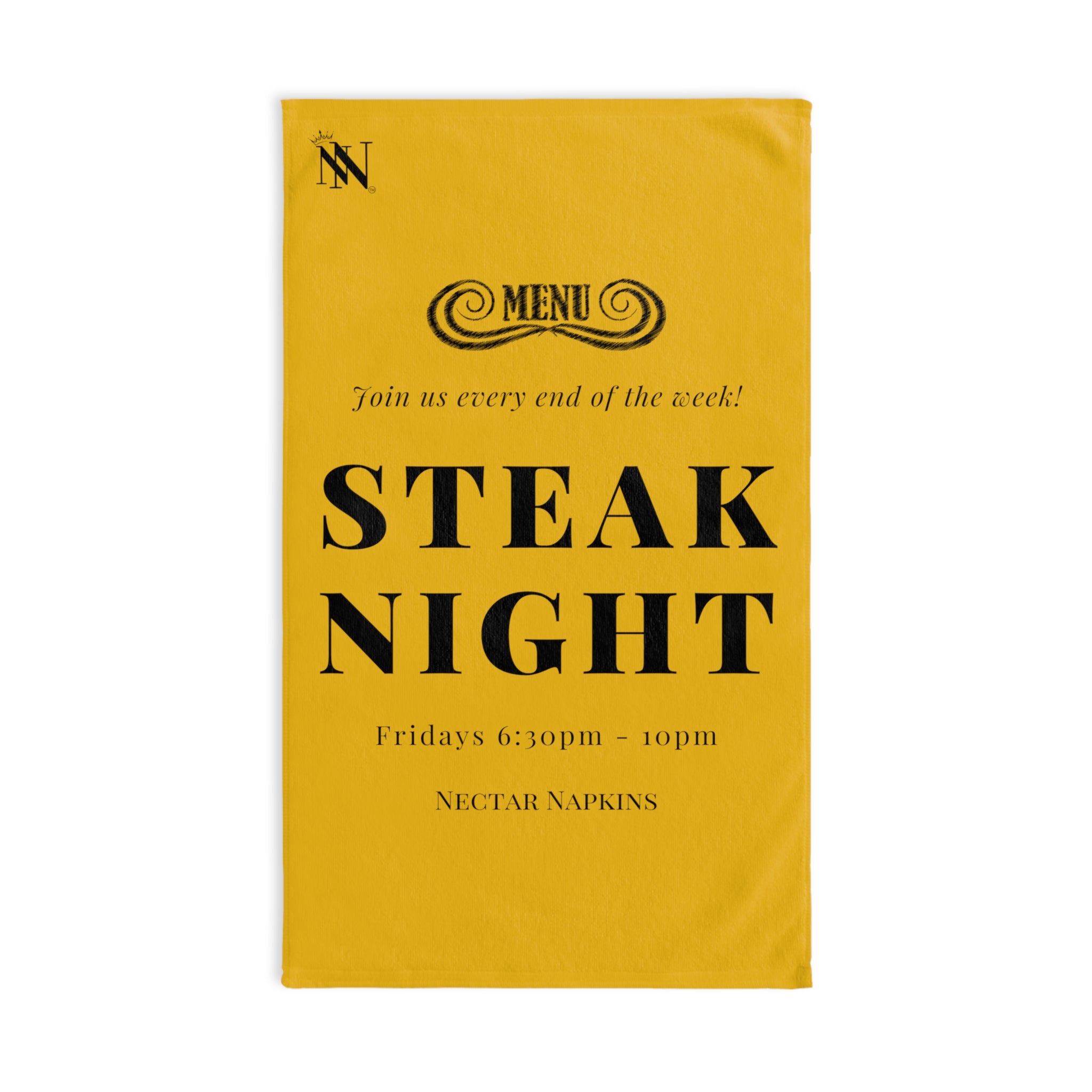 Menu Steak |Gifts for Boyfriend, Funny Towel Romantic Gift for Wedding Couple Fiance First Year Anniversary Valentines, Party Gag Gifts, Joke Humor Cloth for Husband Men BF NECTAR NAPKINS