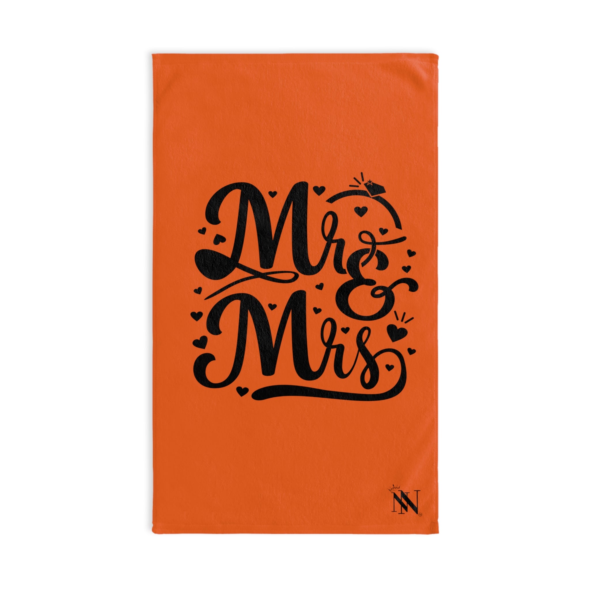 Mr Mrs Bride Orange | Funny Gifts for Men - Gifts for Him - Birthday Gifts for Men, Him, Husband, Boyfriend, New Couple Gifts, Fathers & Valentines Day Gifts, Hand Towels NECTAR NAPKINS
