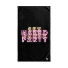 Naked Party Black | Sexy Gifts for Boyfriend, Funny Towel Romantic Gift for Wedding Couple Fiance First Year 2nd Anniversary Valentines, Party Gag Gifts, Joke Humor Cloth for Husband Men BF NECTAR NAPKINS