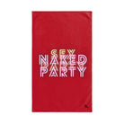 Naked  Party Red | Sexy Gifts for Boyfriend, Funny Towel Romantic Gift for Wedding Couple Fiance First Year 2nd Anniversary Valentines, Party Gag Gifts, Joke Humor Cloth for Husband Men BF NECTAR NAPKINS