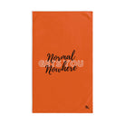 Normal Nowhere Orange | Funny Gifts for Men - Gifts for Him - Birthday Gifts for Men, Him, Husband, Boyfriend, New Couple Gifts, Fathers & Valentines Day Gifts, Hand Towels NECTAR NAPKINS