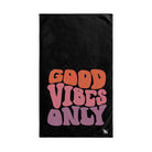 Only Vibes Good Black | Sexy Gifts for Boyfriend, Funny Towel Romantic Gift for Wedding Couple Fiance First Year 2nd Anniversary Valentines, Party Gag Gifts, Joke Humor Cloth for Husband Men BF NECTAR NAPKINS