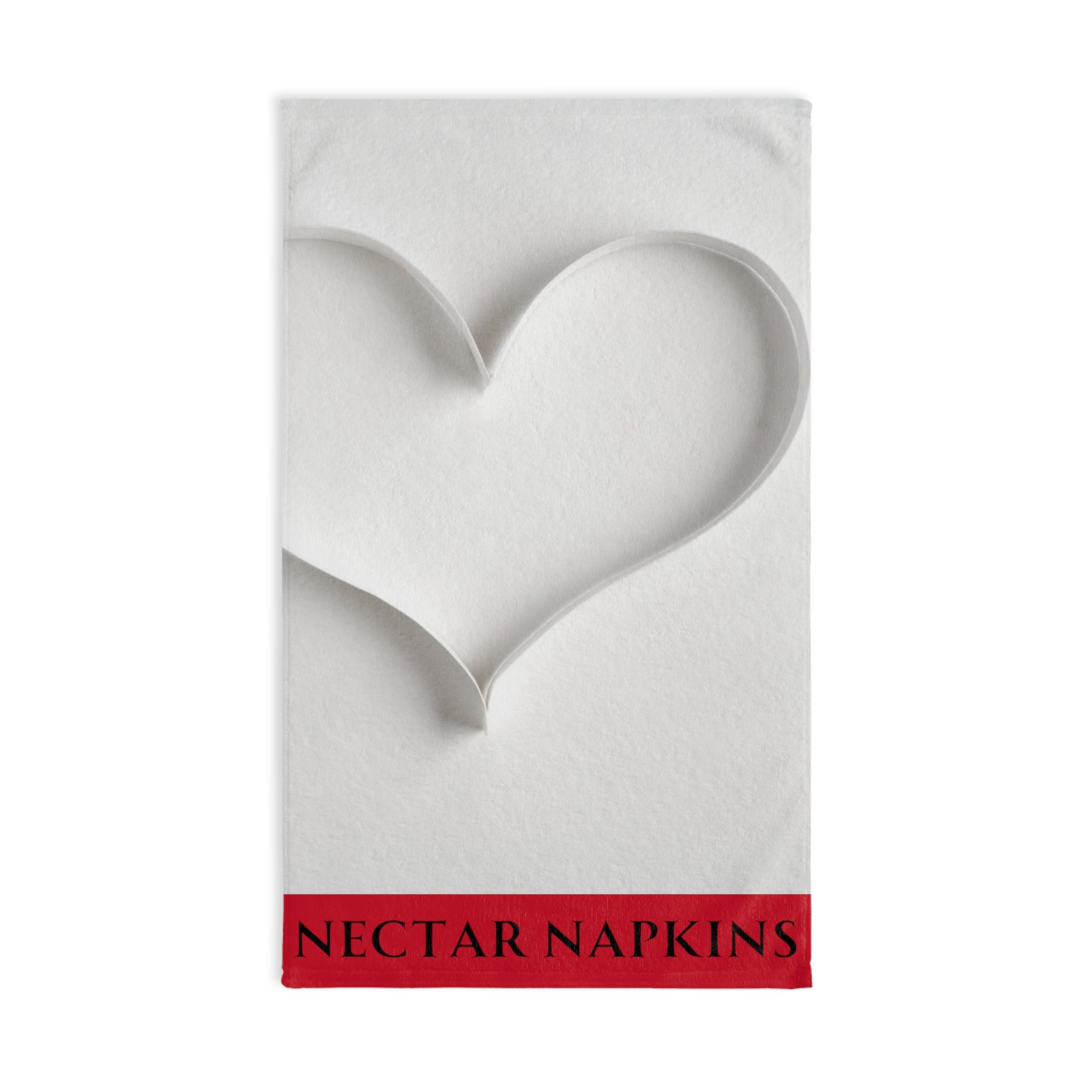 Paper Heart 3D Red | Sexy Gifts for Boyfriend, Funny Towel Romantic Gift for Wedding Couple Fiance First Year 2nd Anniversary Valentines, Party Gag Gifts, Joke Humor Cloth for Husband Men BF NECTAR NAPKINS