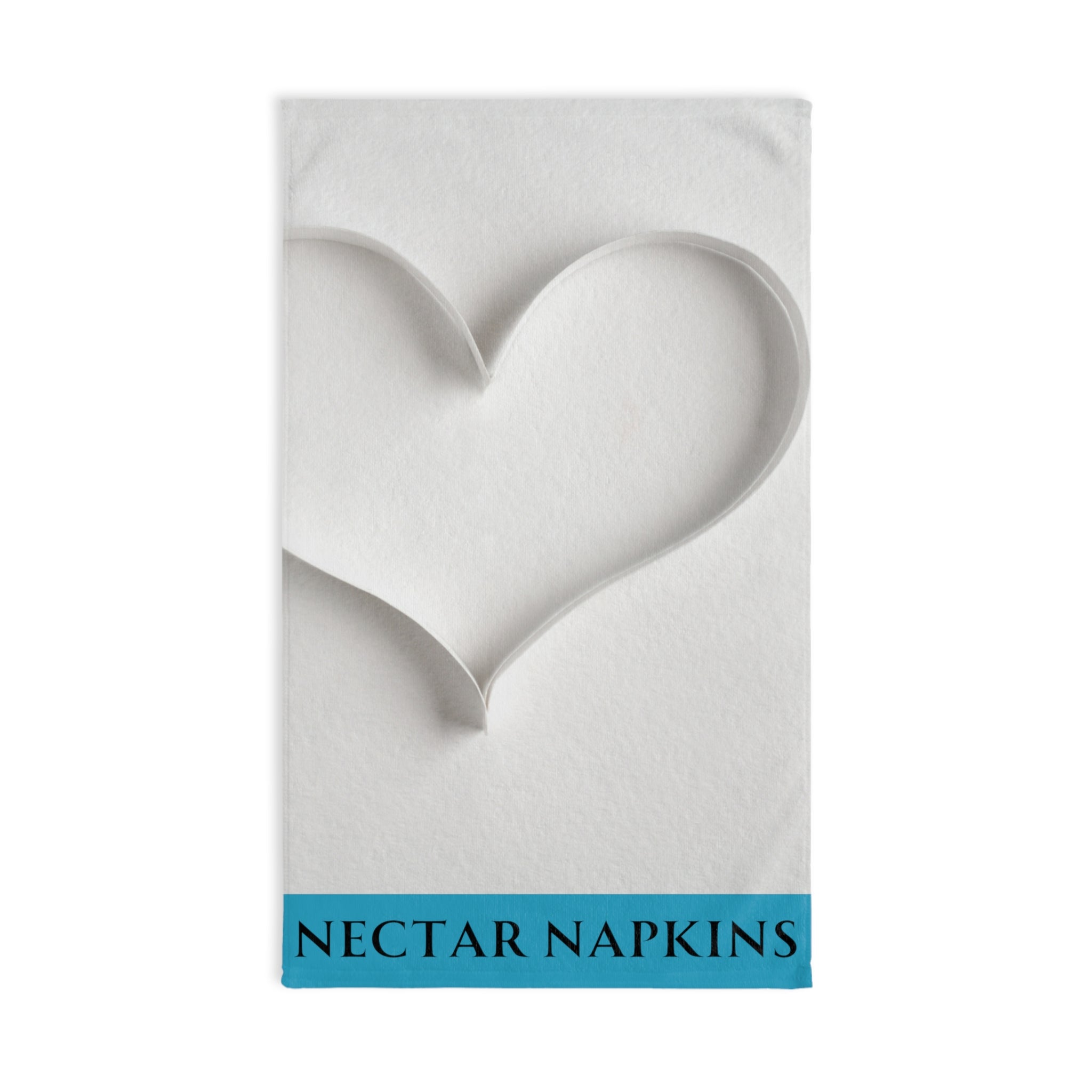 Paper Heart 3D Teal | Novelty Gifts for Boyfriend, Funny Towel Romantic Gift for Wedding Couple Fiance First Year Anniversary Valentines, Party Gag Gifts, Joke Humor Cloth for Husband Men BF NECTAR NAPKINS