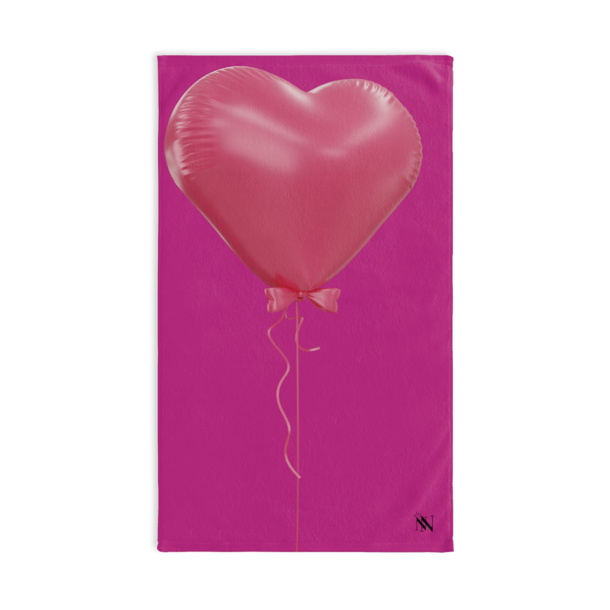 Pink 3D Heart Balloon Fuscia | Funny Gifts for Men - Gifts for Him - Birthday Gifts for Men, Him, Husband, Boyfriend, New Couple Gifts, Fathers & Valentines Day Gifts, Hand Towels NECTAR NAPKINS