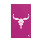 Pink Cow Skull Fuscia | Funny Gifts for Men - Gifts for Him - Birthday Gifts for Men, Him, Husband, Boyfriend, New Couple Gifts, Fathers & Valentines Day Gifts, Hand Towels NECTAR NAPKINS