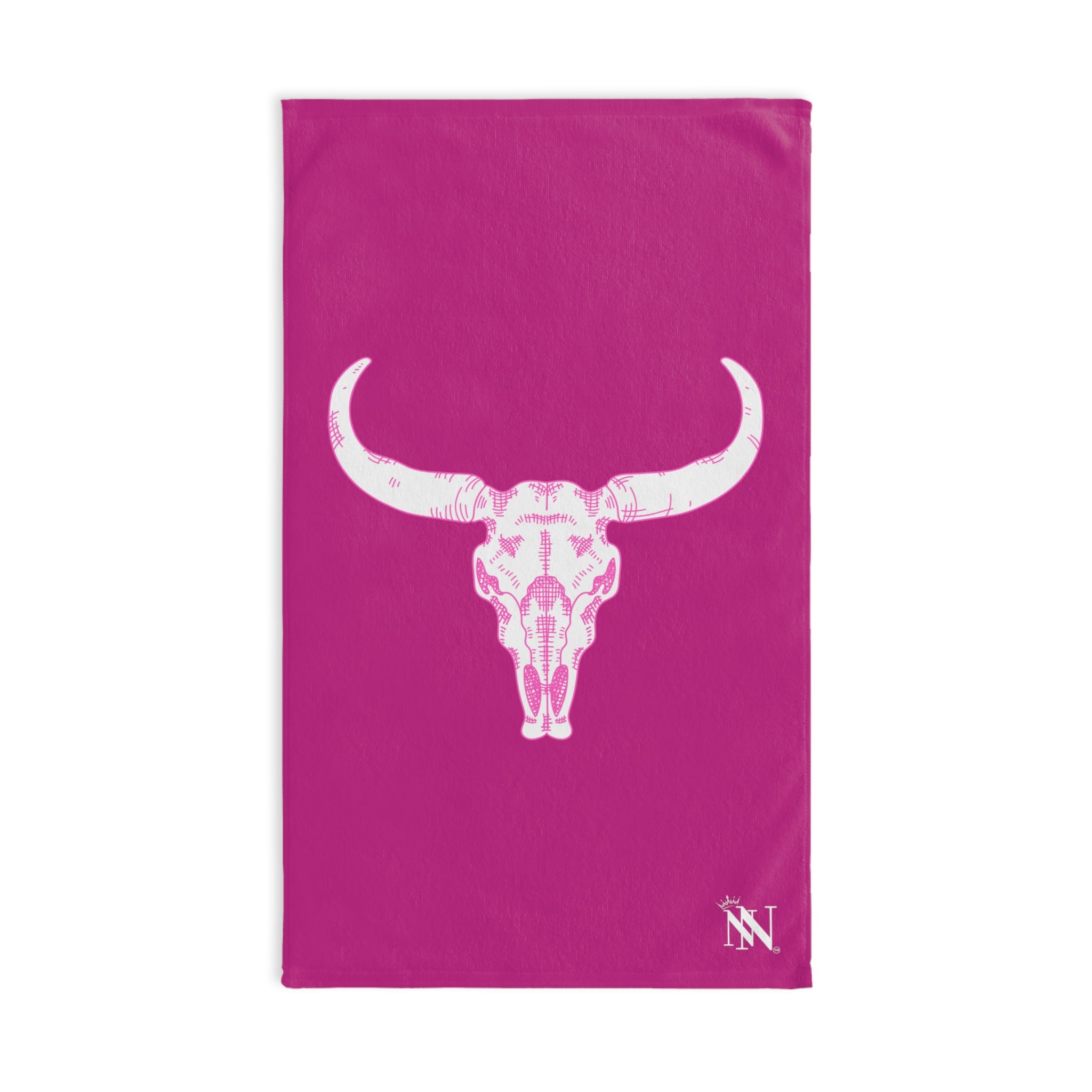 Pink Cow Skull Fuscia | Funny Gifts for Men - Gifts for Him - Birthday Gifts for Men, Him, Husband, Boyfriend, New Couple Gifts, Fathers & Valentines Day Gifts, Hand Towels NECTAR NAPKINS