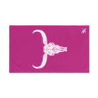 Pink Cow Skull Fuscia | Funny Gifts for Men - Gifts for Him - Birthday Gifts for Men, Him, Husband, Boyfriend, New Couple Gifts, Fathers & Valentines Day Gifts, Hand Towels NECTAR NAPKINS