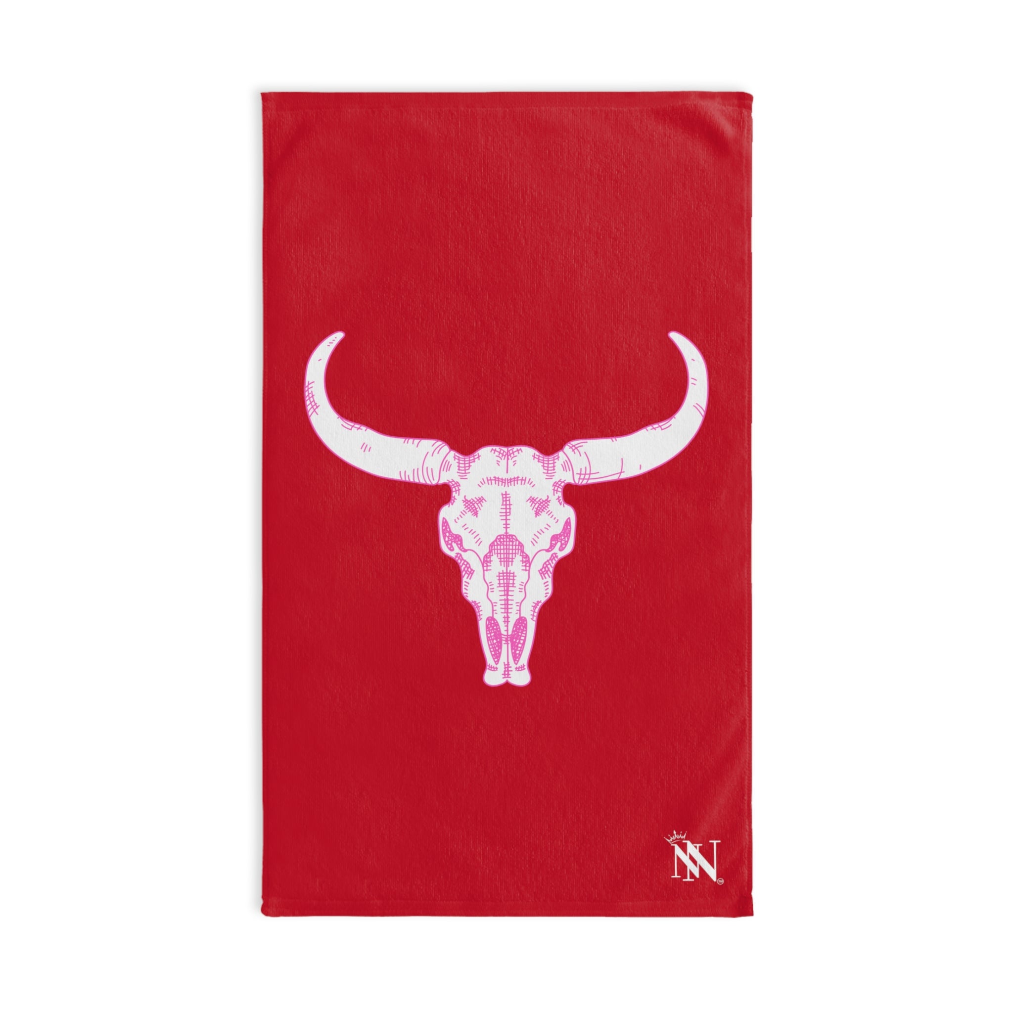 Pink Cow Skull Red | Sexy Gifts for Boyfriend, Funny Towel Romantic Gift for Wedding Couple Fiance First Year 2nd Anniversary Valentines, Party Gag Gifts, Joke Humor Cloth for Husband Men BF NECTAR NAPKINS